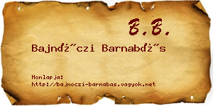 Bajnóczi Barnabás névjegykártya