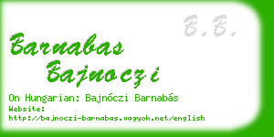 barnabas bajnoczi business card